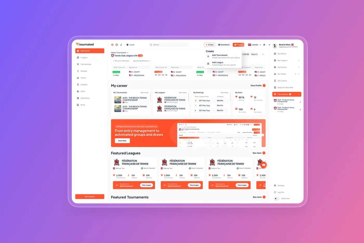 Clinic booking platform shown on a tablet